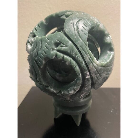 VNT 4 Layered Lucky Jade Puzzle Balls for good fortune and Mental Focus Handmade - Picture 1 of 5